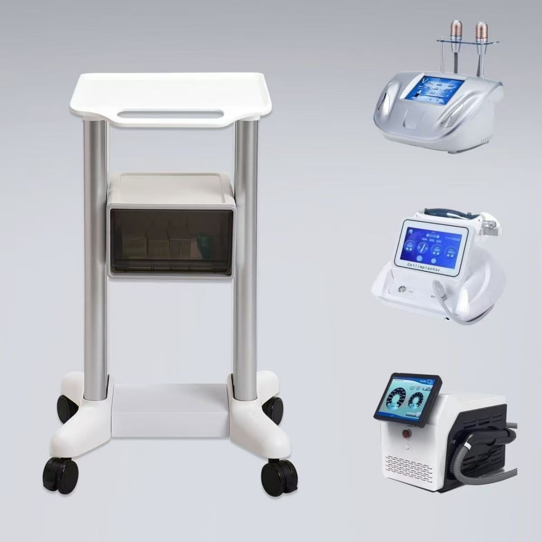 Medical Lab Furniture - عربة تخزين طبية بعجلات مع درج