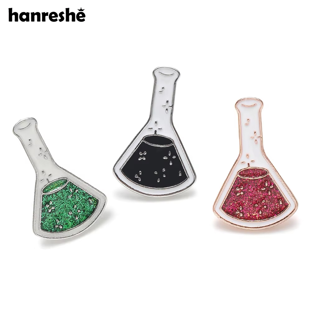 Medical Lab And Science - طقم بروش دورق من المينا من