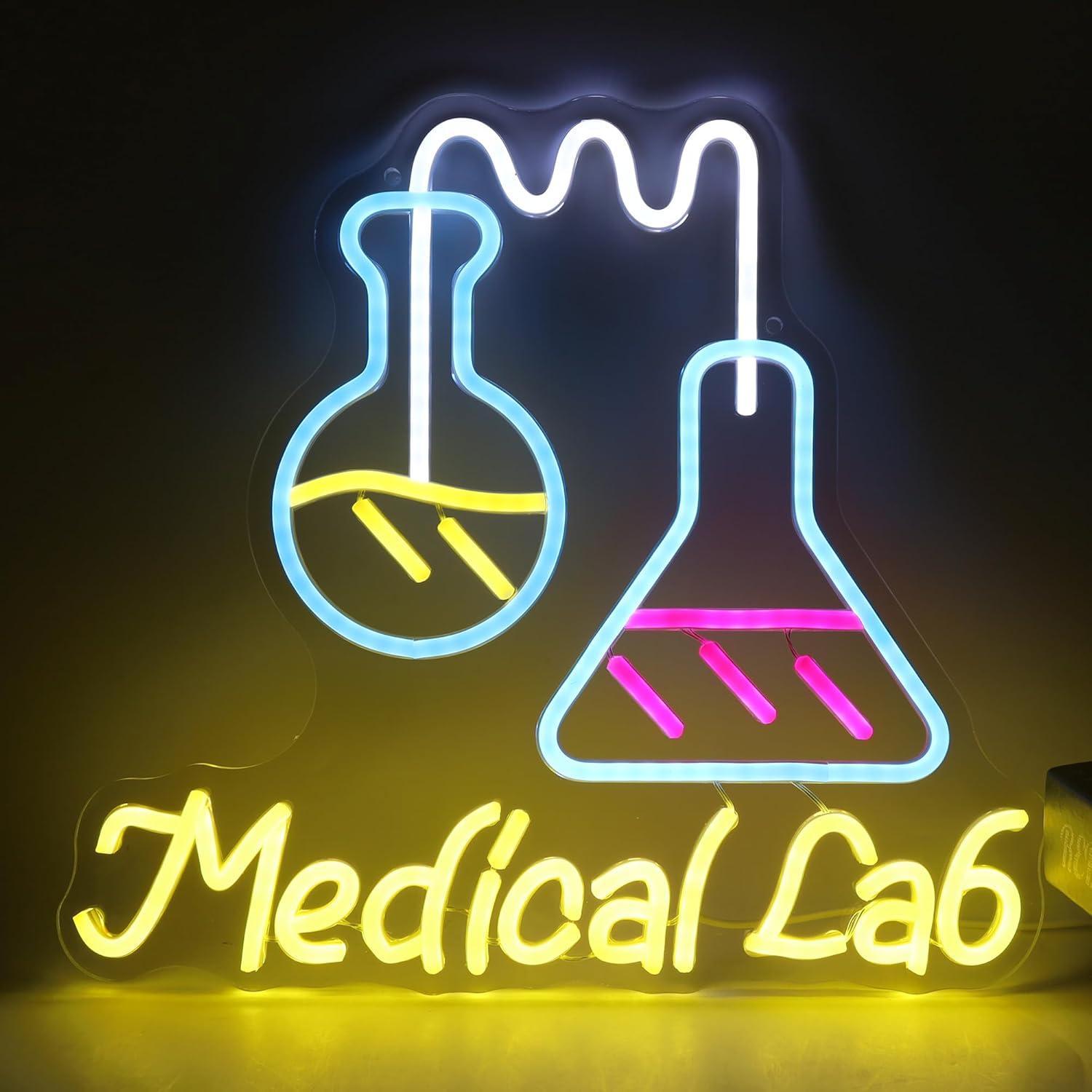 Medical Lab And Science - لافتة نيون لمختبر العلوم تعمل بالطاقة
