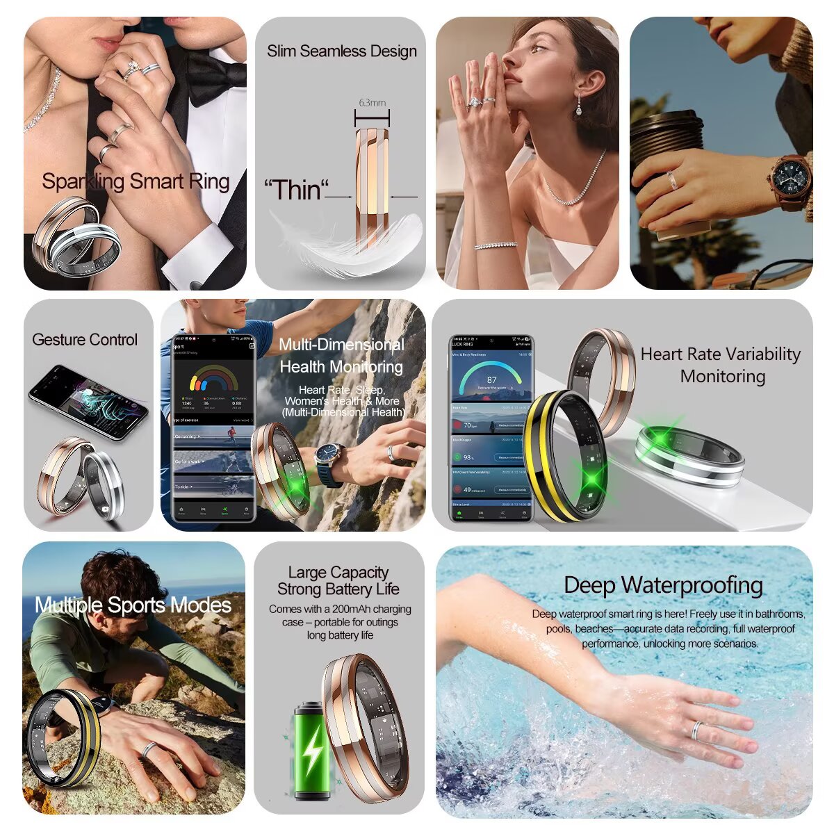 خاتم ذكي 2026 للرجال والنساء ل - مراجعة Blood Pressure Monitor وسعره
