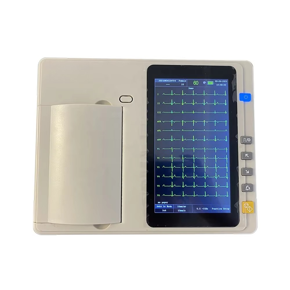 جهاز تخطيط القلب المحمول بـ 12 - مراجعة Ekg Ecg Machine Portable وسعره